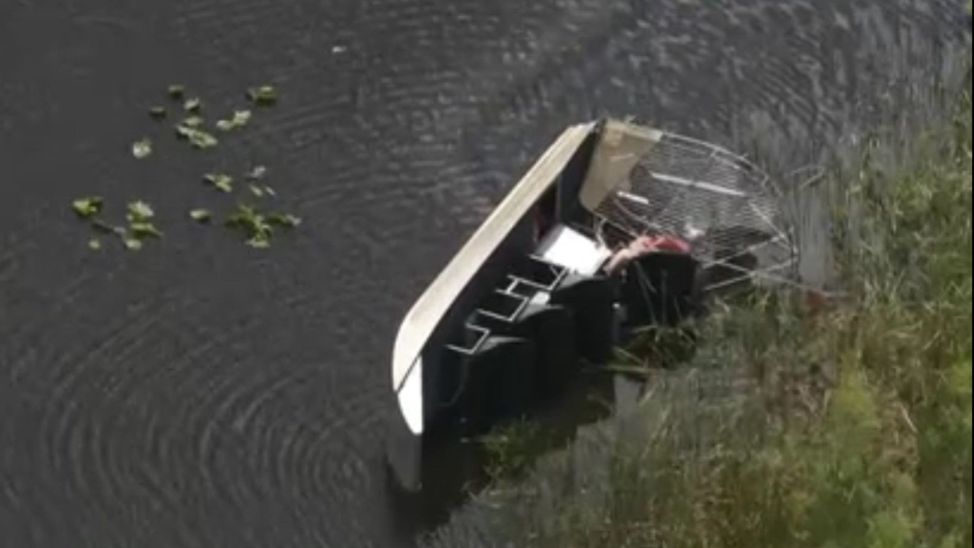 Several people were rescued from the water after their airboat flipped in the Florida Everglades.