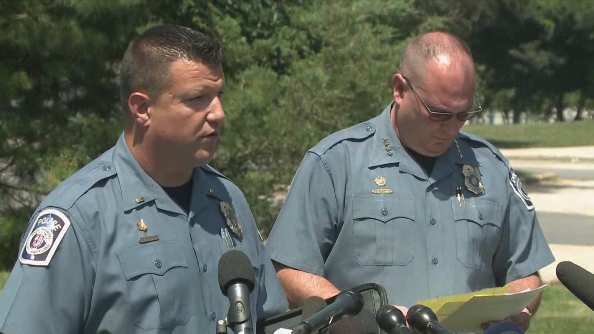 Anna Arundel police held a news conference the morning after the Capital Gazette shooting