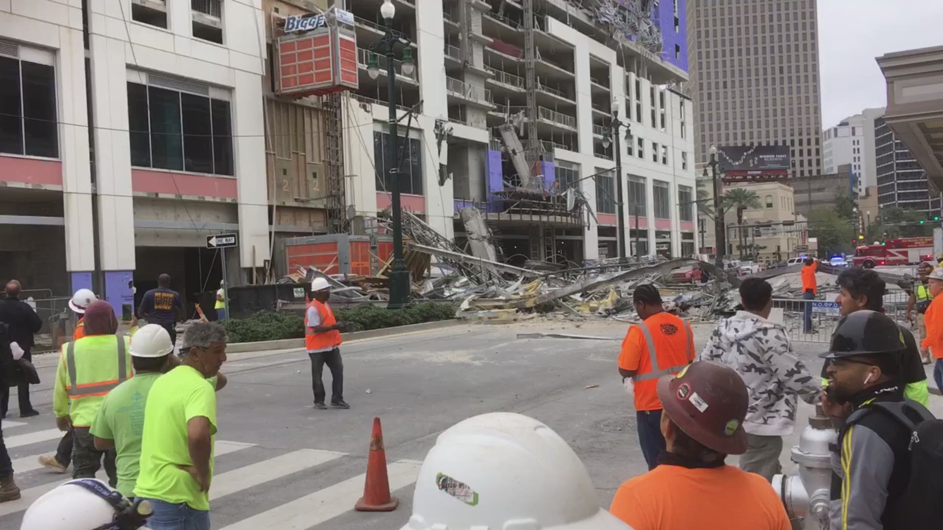 Breaking news from Downtown New Orleans. Video from David Donze.