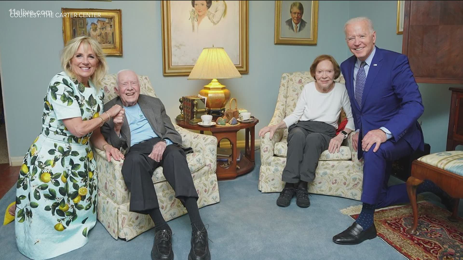 The President and first lady visited them in their Plains, Ga. home last week.