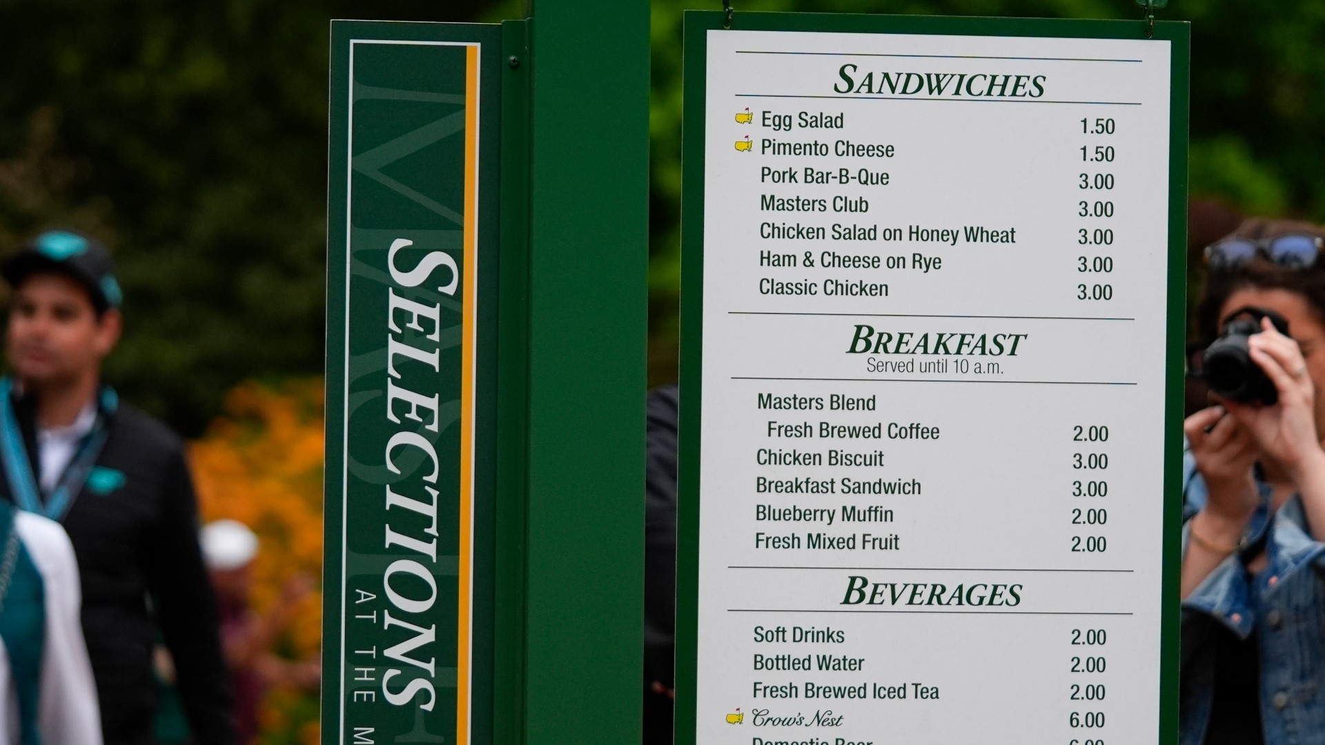 Masters' menu still affordable amid inflation | wfaa.com