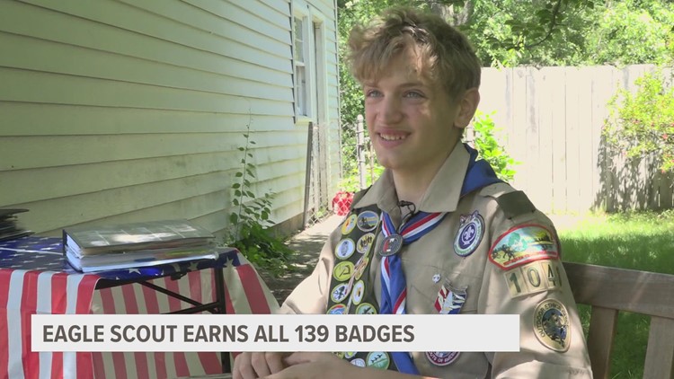 14-year-old Eagle Scout earns all 139 merit badges